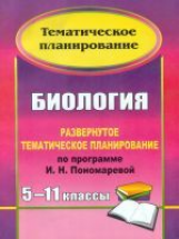 Дудкина. Биология. 5-11 кл. Развернутое тематическое планирование по программе Пономаревой.