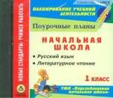 CD для ПК. Рус. яз. Литературное чтение. 1 кл. Поур. планы к УМК 