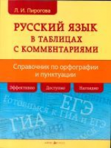 Пирогова. Русский язык в таблицах с комментариями (справочник по орфографии и пунктуации).