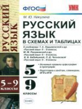 УМК Русский язык в схемах и таблицах. 5-9 кл. (ко всем действующим учебникам). / Никулина. (ФГОС).