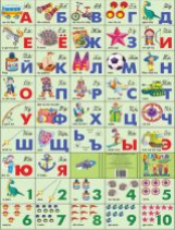 Плакат. Азбука русская разрезная+счет. Для мальчиков. (240х335).