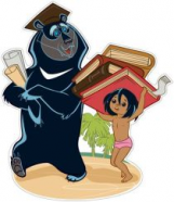 Плакат вырубной. Маугли и Балу (из мультфильма Маугли). Ф2-12606.